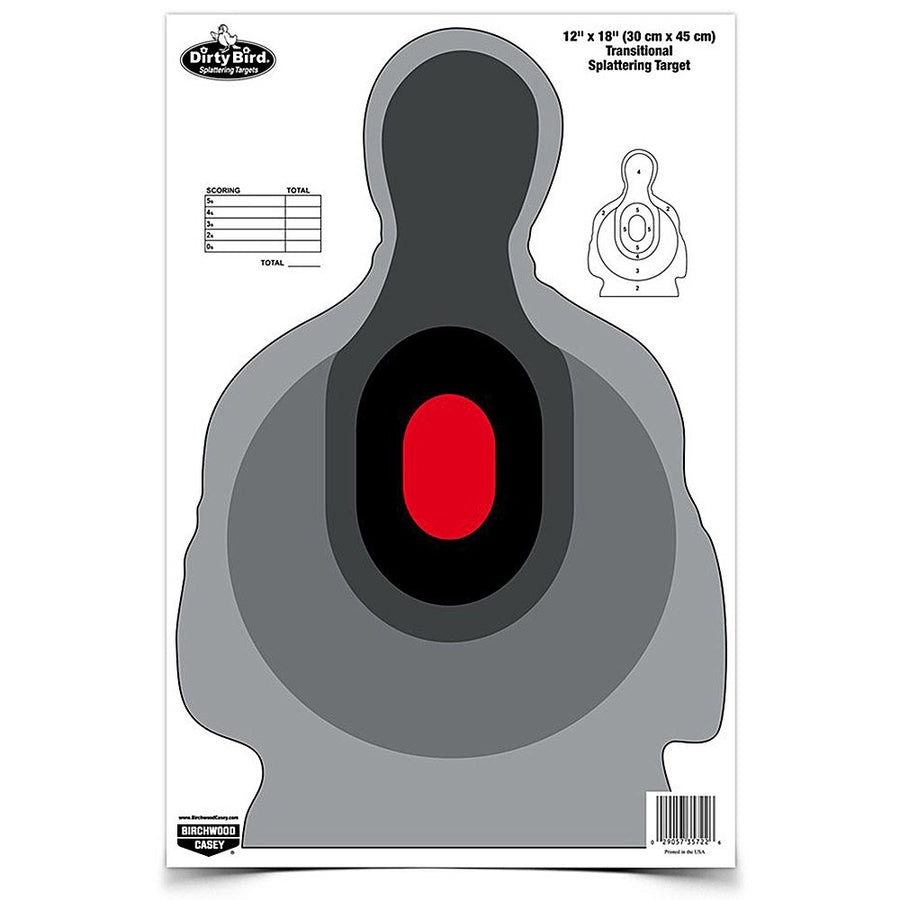 Dirty Bird Birchwood Casey Transitional Silhouette Target (Per 8), 12 x 18-Inch