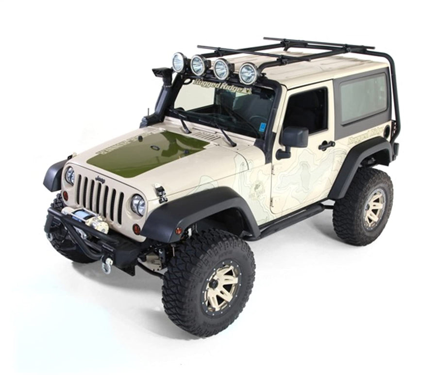 Sherpa Roof Rack Rugged Ridge; 07-18 Jeep Wrangler JK, 2 Door