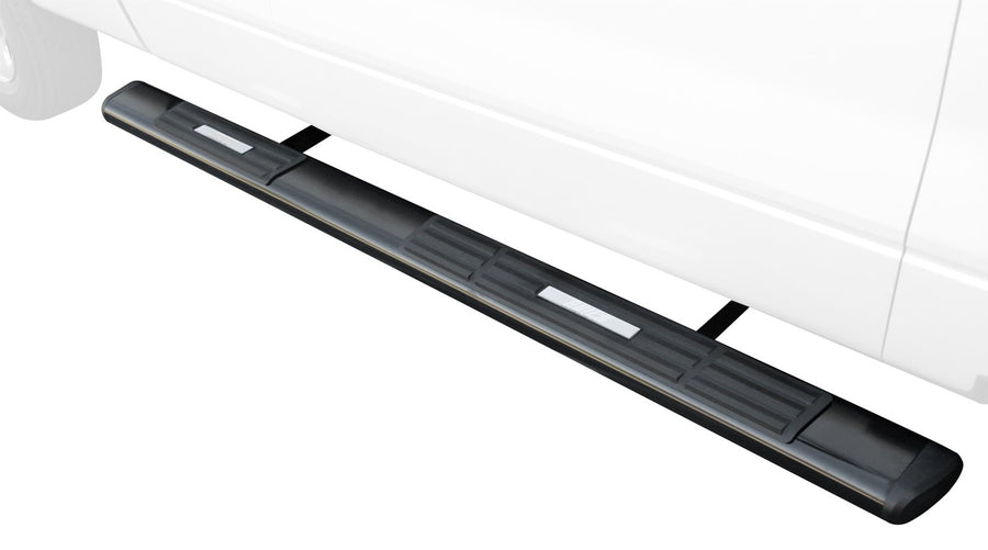 6" Semi Gloss Black Powder Coated Aluminum ARIES GLO Step Oval Nerf Bar