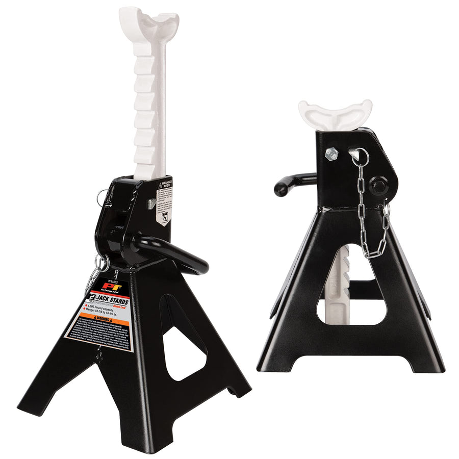 Heavy Duty Performance Tool W41002 Steel Jack Stands with Self-Locking Rachet and Double-Locking Pin, 2-Ton Capacity (Pair)