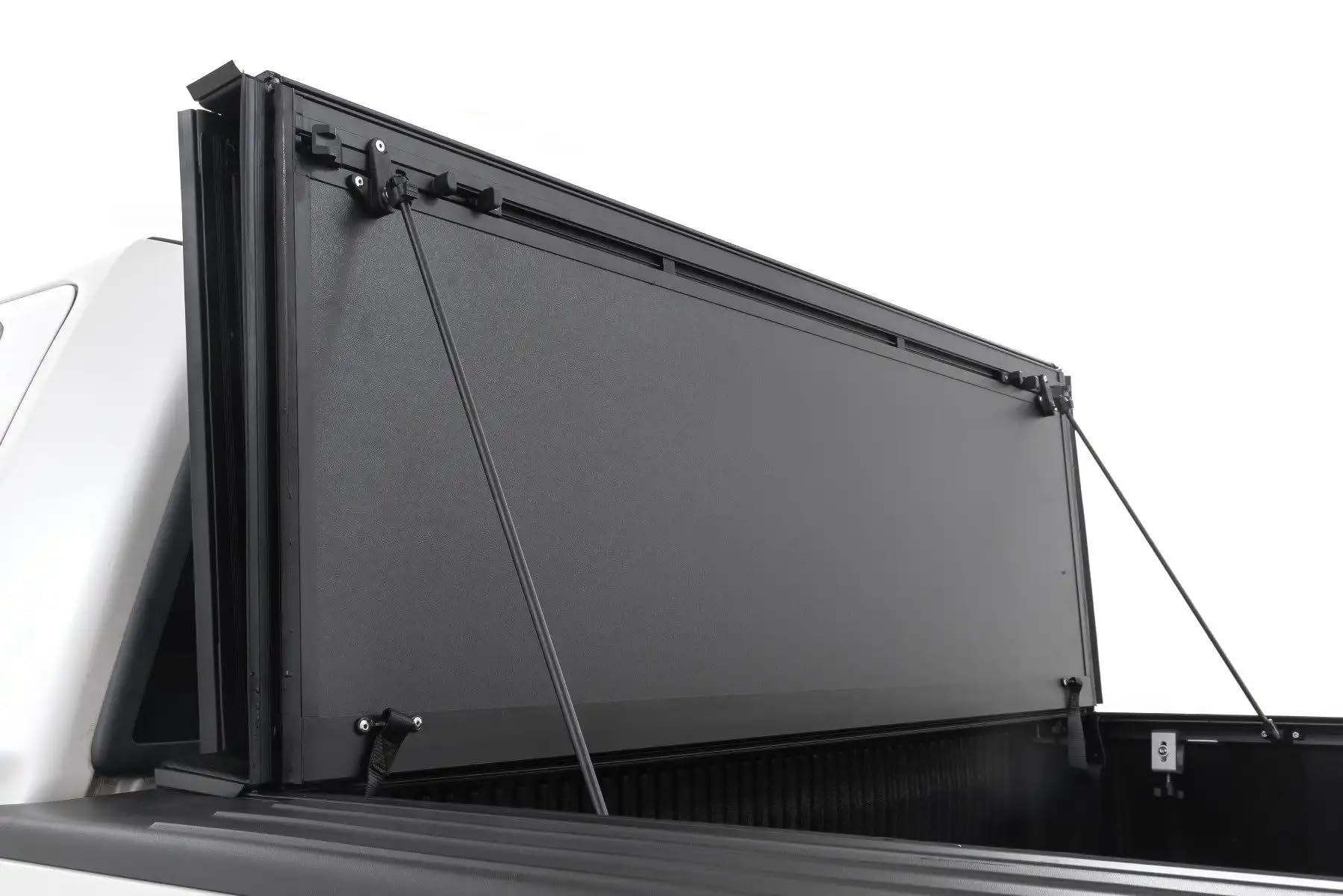 Rough Country Hard Tri-Fold Truck Bed Flip Up Tonneau Cover for Ford F-150 (2004-2014) - Fits 6'7" (78.8") Bed, All-Weather, Flush Aluminum Panels