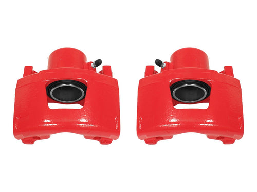 Power Stop S4354 Front Pair of High-Temp Red Powder Coated Calipers