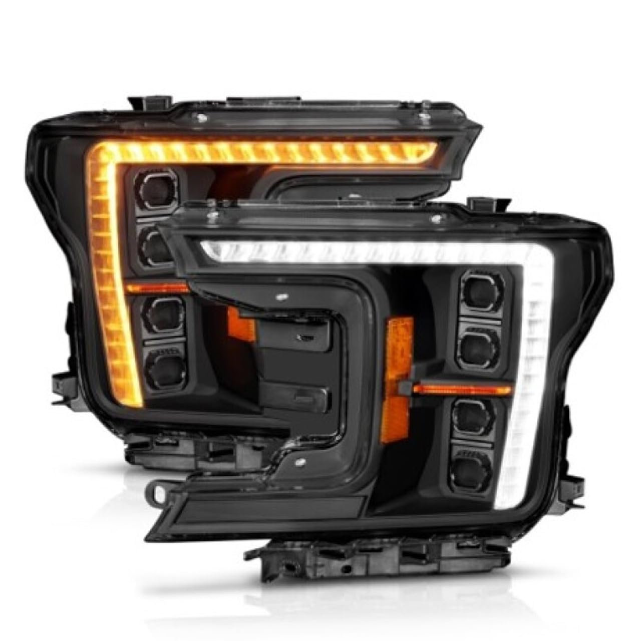 Z-Series ANZO Full LED Proj Headlights Init/SeqSig - Pair 18-20 Ford F-150 (w/Factory Halogen)