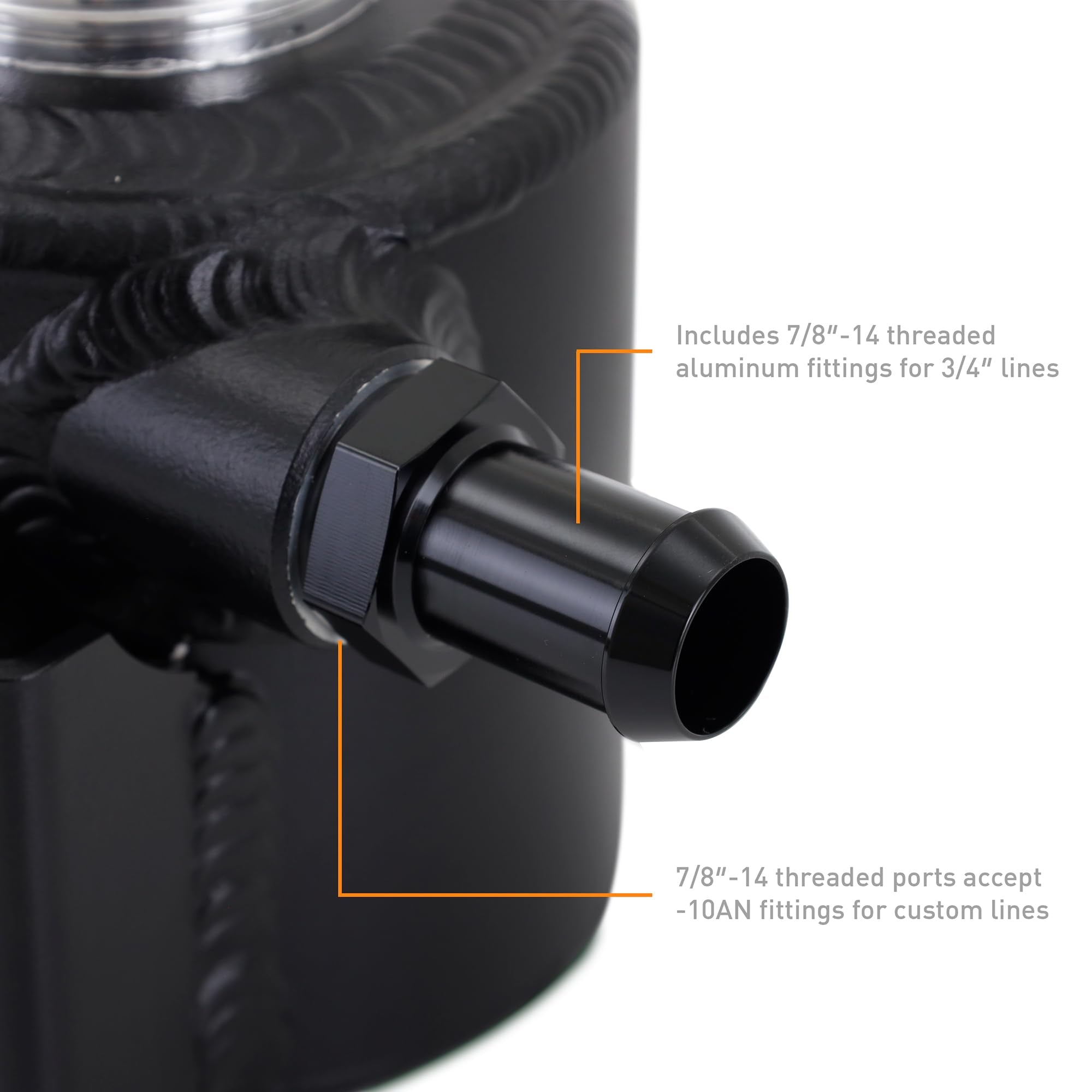 Mishimoto Coolant Expansion Tank Aluminum Micro, Universal Fit, Wrinkle Black