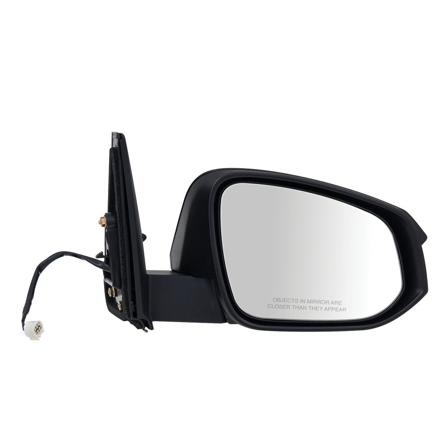 Mirror Passenger Side for Toyota 4 Runner, Textured Black w/PTM Cover, Foldaway, w/o Puddle lamp, Heated Power