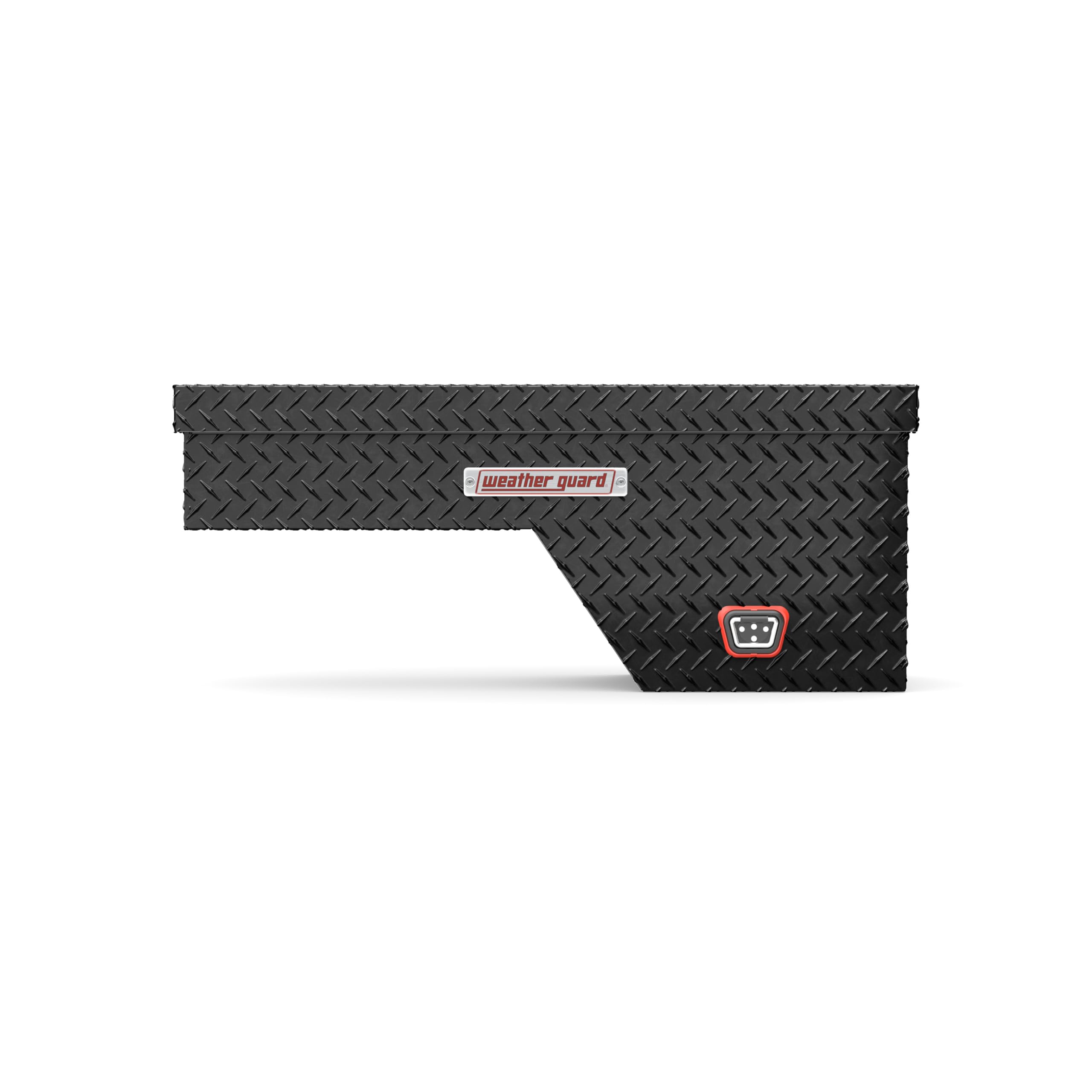 Weather Guard Aluminum Wheel Well Truck Tool Box 173-5-04, Passenger Side, 3.4 cu ft Storage Capacity (Gloss Black)