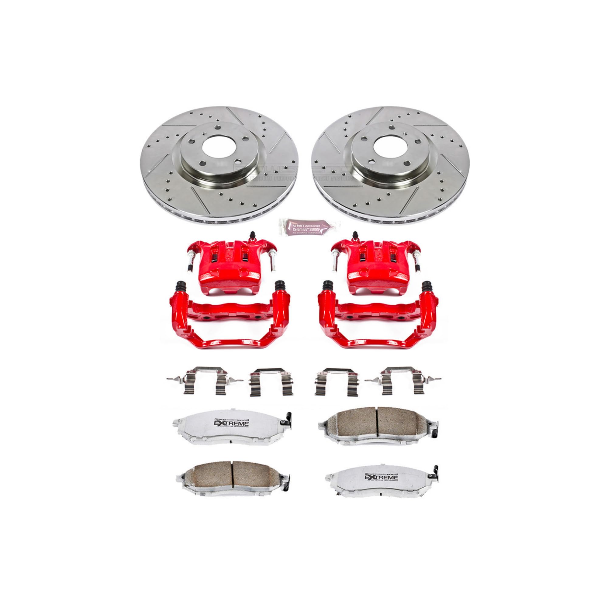 Power Stop Front KC152-26 Z26 Street Warrior Brake Kit Infiniti For INFINITI M45 2003-2004, INFINITI Q45 2002-2006 [Model Specific]