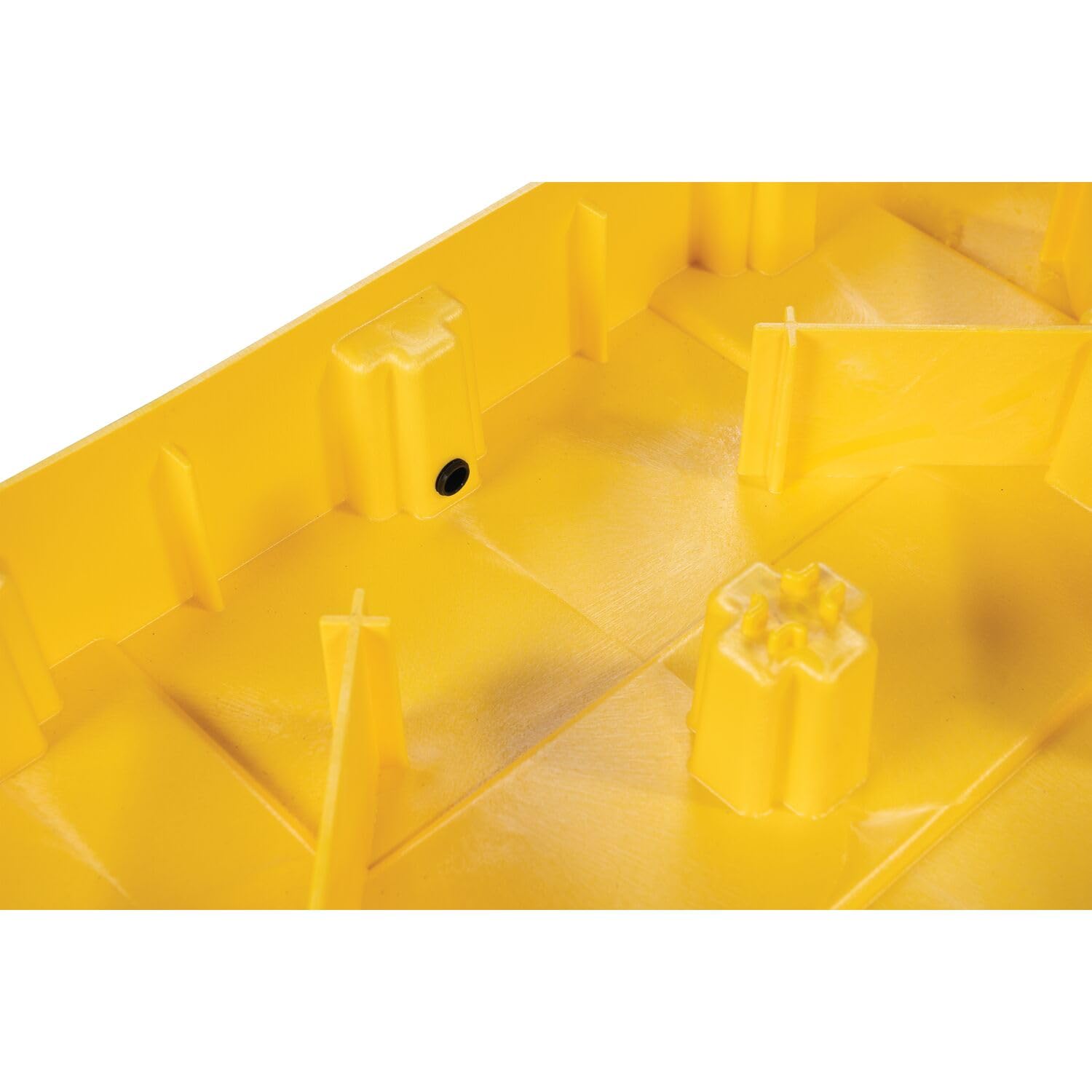 6 Eagle Drum Spill Platform with Drain and Forklift Pockets, 78.25"x51.5"x6.5", 88 Gallon Sump, 10,000 lbs. Load Capacity Containment Tray, Made in USA, Yellow, 1686D