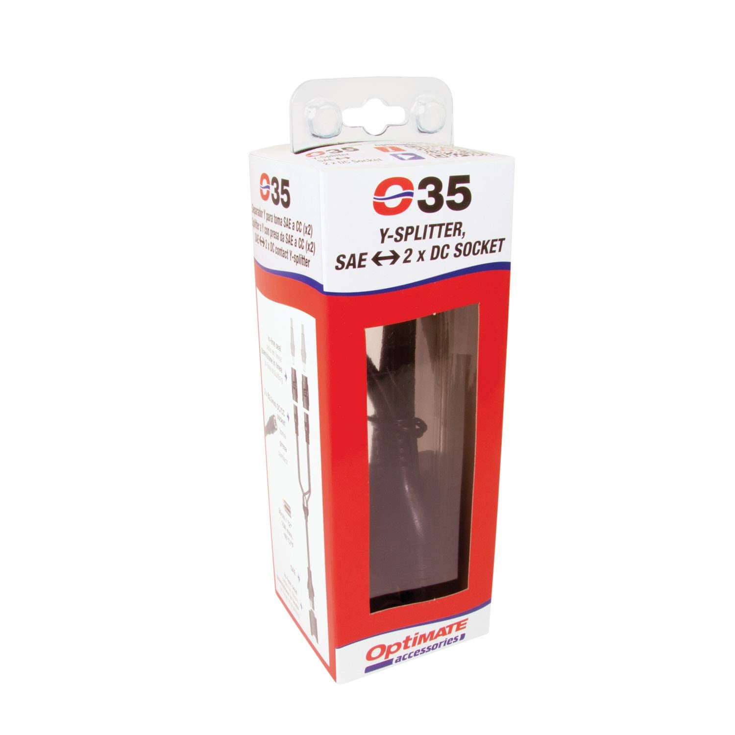 TECMATE Optimate Y-Splitter Cable O-35, SAE in to 2 x DC sockets Out