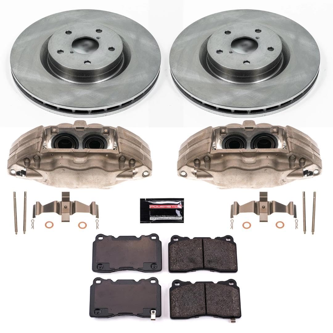 Power Stop KCOE131 Front Brake Kit-OE Rotors & Z17 ramic Brake Pads For Subaru Impreza 2005-2014, Subaru WRX STI 2015-2017 [Model Specific] Autospecialty Stock Replacement