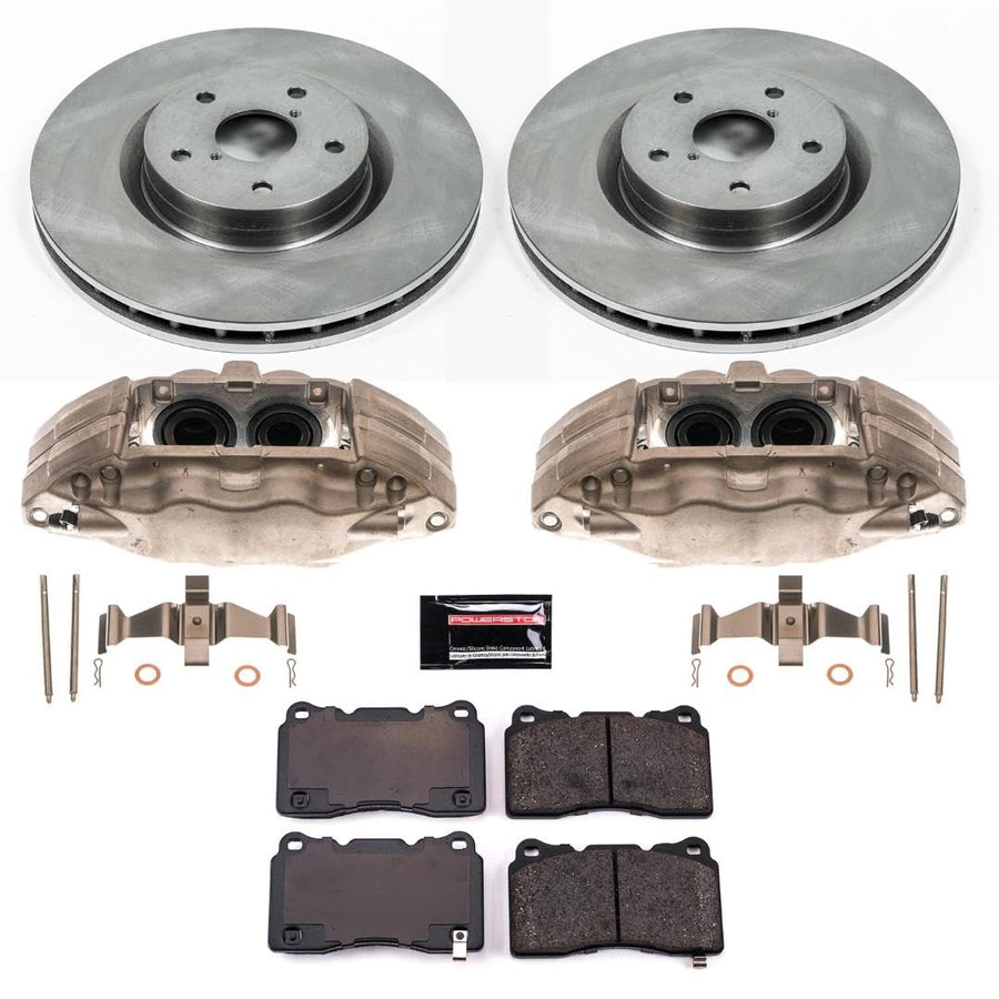 Power Stop KCOE131 Front Brake Kit-OE Rotors & Z17 ramic Brake Pads For Subaru Impreza 2005-2014, Subaru WRX STI 2015-2017 [Model Specific] Autospecialty Stock Replacement