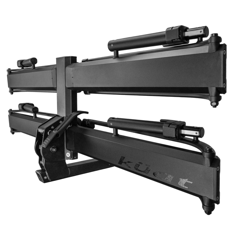 Piston Pro KUAT 1.25" Platform Rack - Secure Rugged Durable Portable Foldable Easy-to-Use No Frame Contact Dual Ratchet 2-Bike Hauling Platform with 5" Max Tire Width