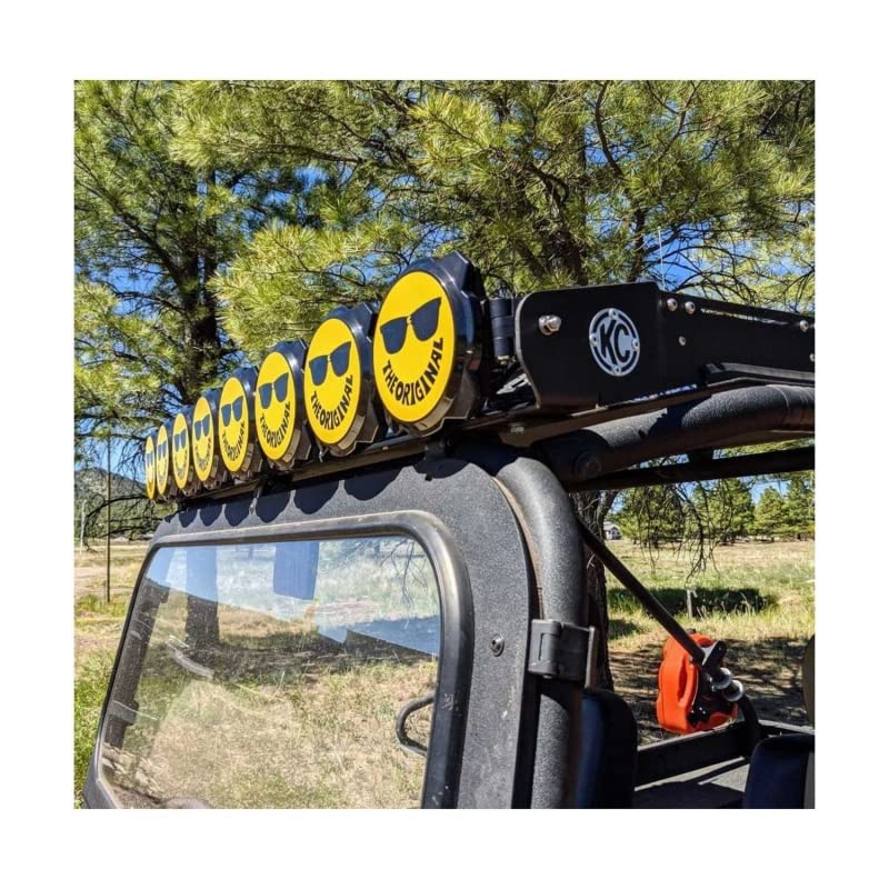KC HiLiTES 50th Anniversary Smiley Face 6" Pro6 Gravity Light Cover - Yellow/Black KC Logo (5114)