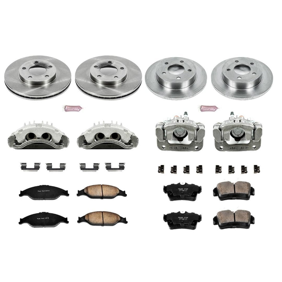 Power Stop KCOE1302 1-Click Autospecialty OE Replacement Brake Kit with Calipers For Ford Mustang 1999-2002 [Vehicle Specific]