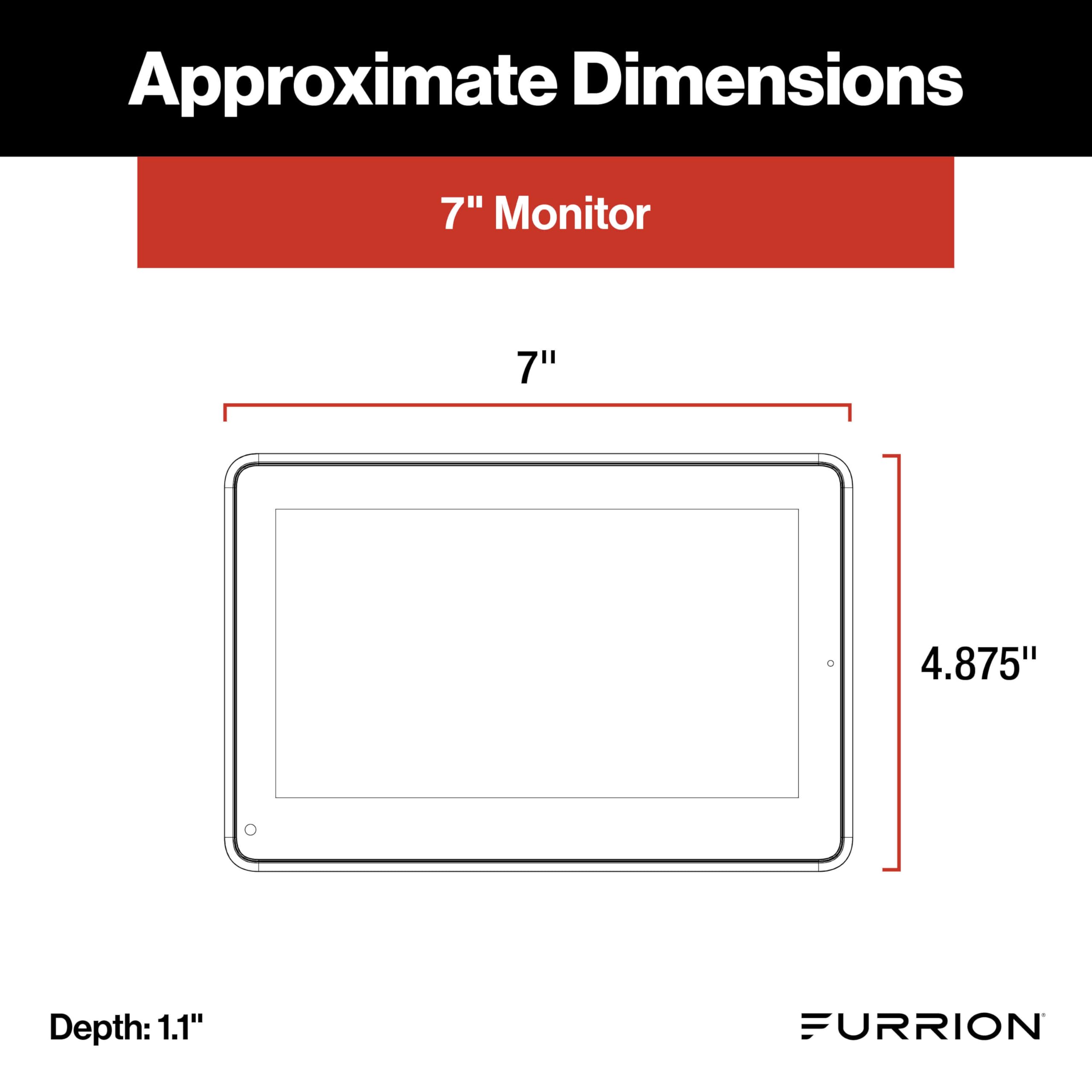Furrion Vision S+ Observation System RV with 7" Monitor, Left/Right Side Cameras, LED Marker Lights, Sharkfin, Infrared Night Vision, Live Streaming, Wide Viewing Angle - FOS7HTAEN