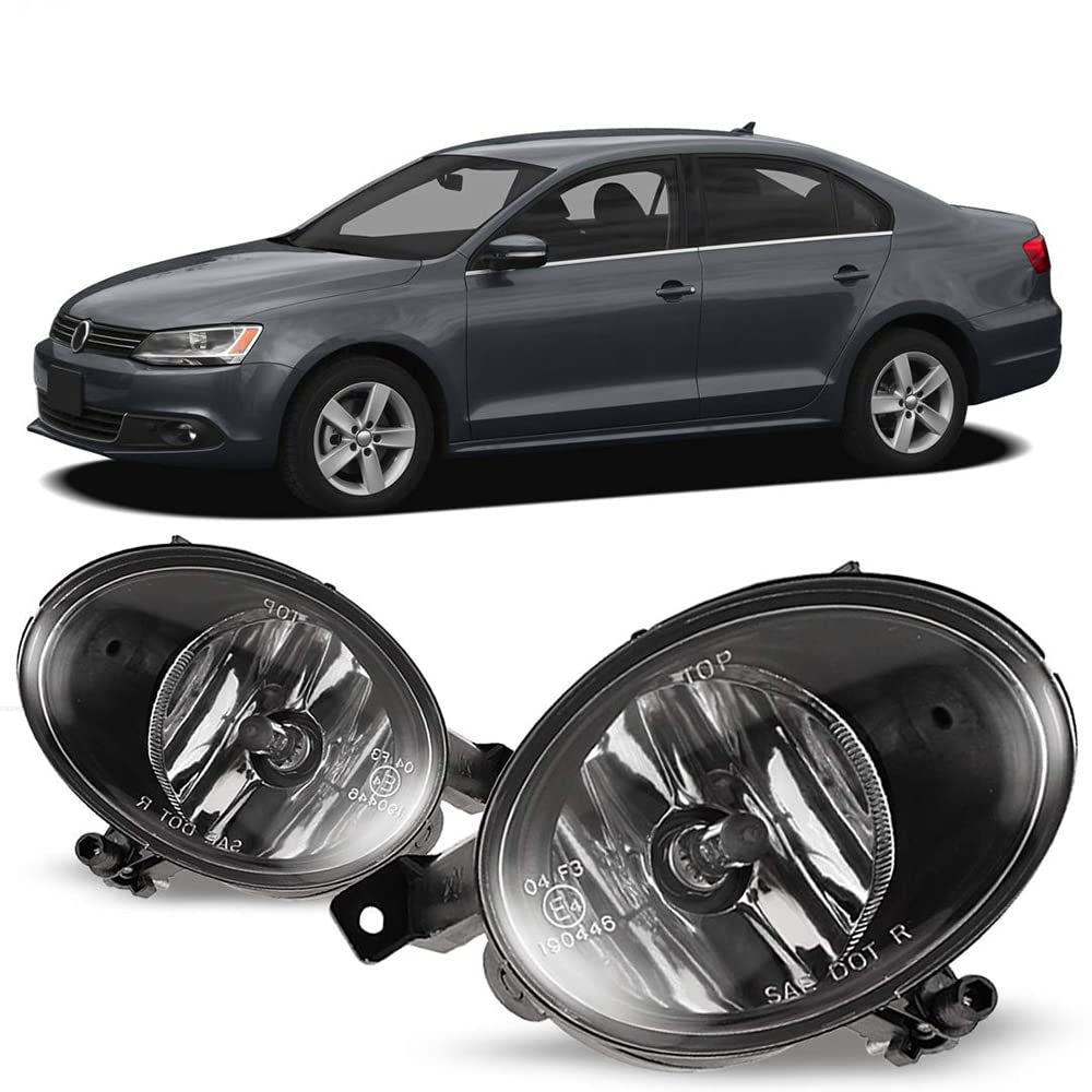 Winjet Fog Light Replacement WJ30-0484-09 LH RH Pair with Bulbs for 2015 Volkswagen Beetle, 2011-2015 EOS, 2010-2014 Golf Hatchback, 2010-2013 Golf Wagon, 2011-2014 Jetta Sedan, 2011-2013 Jetta Wagon