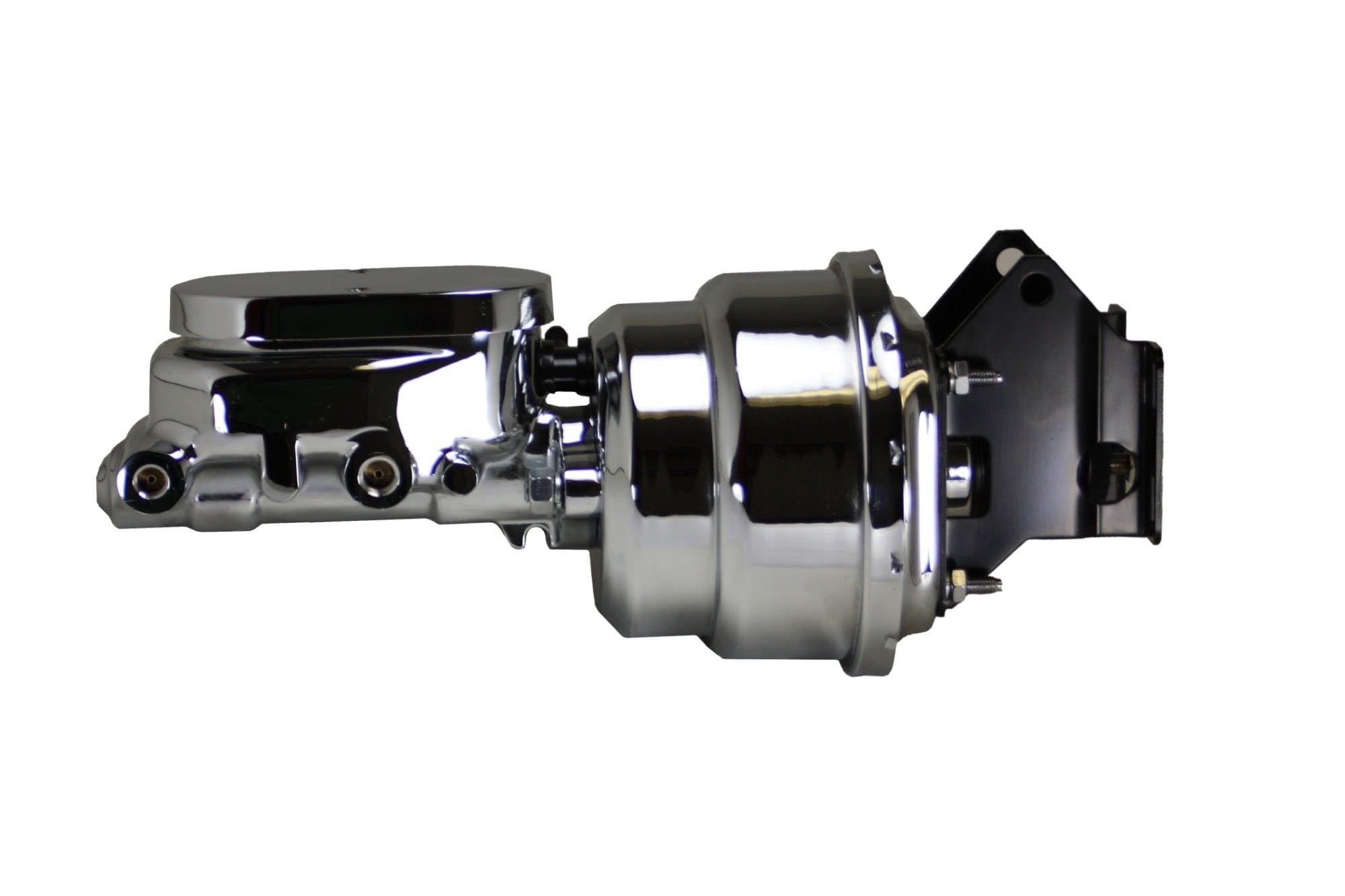 7 Inch LEED BRAKES Dual Power Booster, 1 Inch Bore Flat Top Master (Chrome)