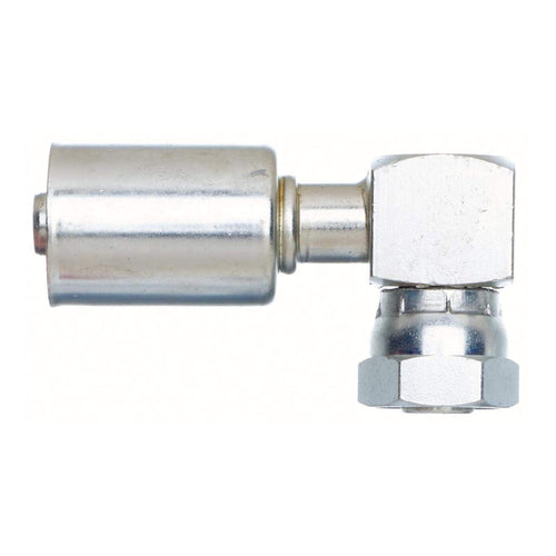 Gates G45596-1210S A/C Hose Refrigerant Fitting - PolarSeal ACA Female SAE Tube O-Ring Nut Swivel - 90 Degree Block - Steel - 12ACA-10FTON90BL-S