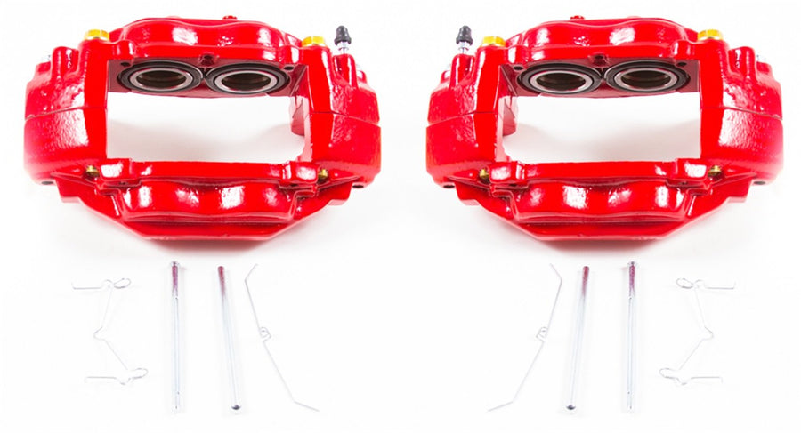 Power Stop Pair of High-Temp Red Powder Coated Front Calipers for Toyota Sequoia 2008-2015, Toyota Tundra 2007-2015 [Model Specific]