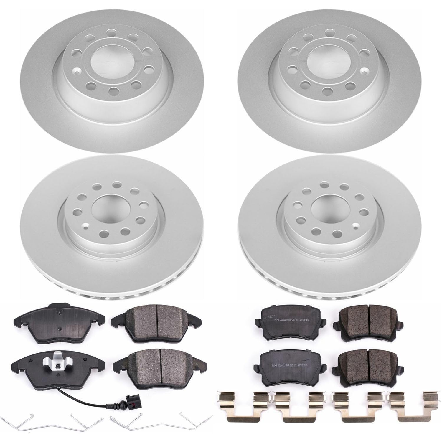 Power Stop Z23 Evolution Geomet Coated Brake Kit Front and Rear For Volkswagen CC 2009-2017 [Model Specific]