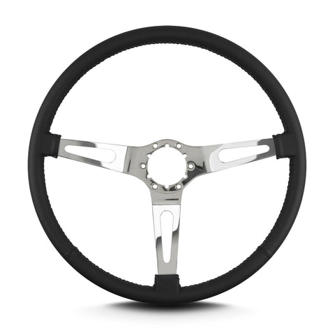 Teardrop Lecarra 66301 15" Polished Thin Grip Black 3 Spoke