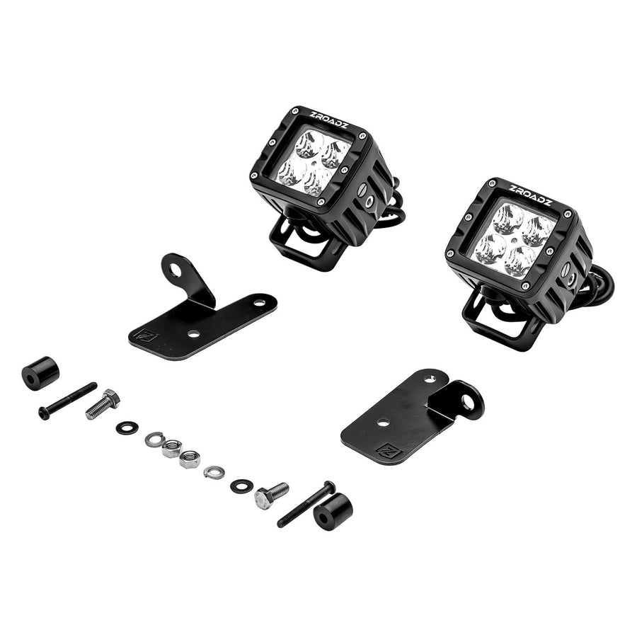 A Pillar Jeep JL, Gladiator LED Kit with (2) 3 Inch LED Pod Lights - PN #Z364941-KIT2