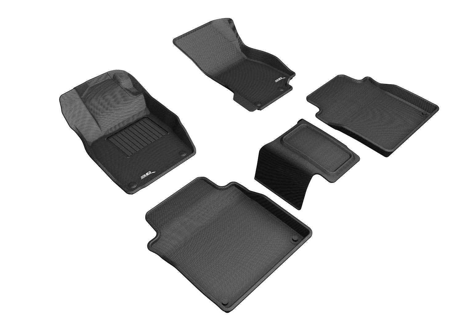 Custom Fit 3D MAXpider Kagu Floor Mats (Black) Compatible with Audi A8 L (D5/4N) 2019-2026 - Full Set