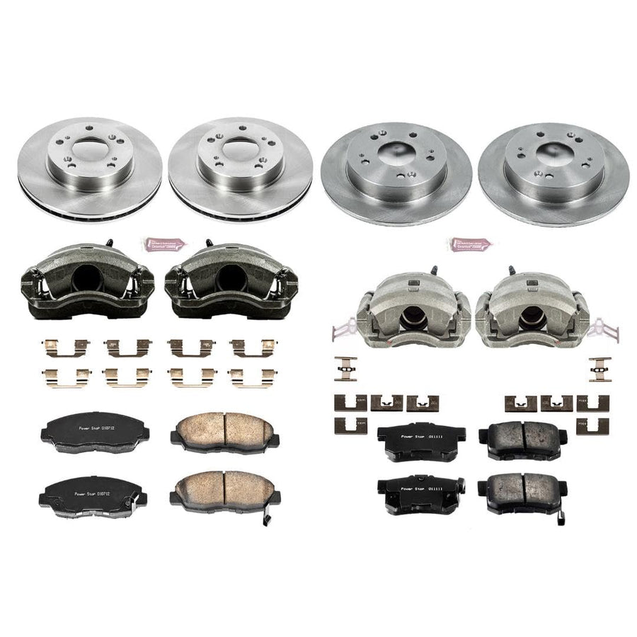 Power Stop Autospecialty KCOE2385 1-Click OE Replacement Brake Kit with Calipers [Application Specific] For Honda Civic 2006-2011 [Model Specific]