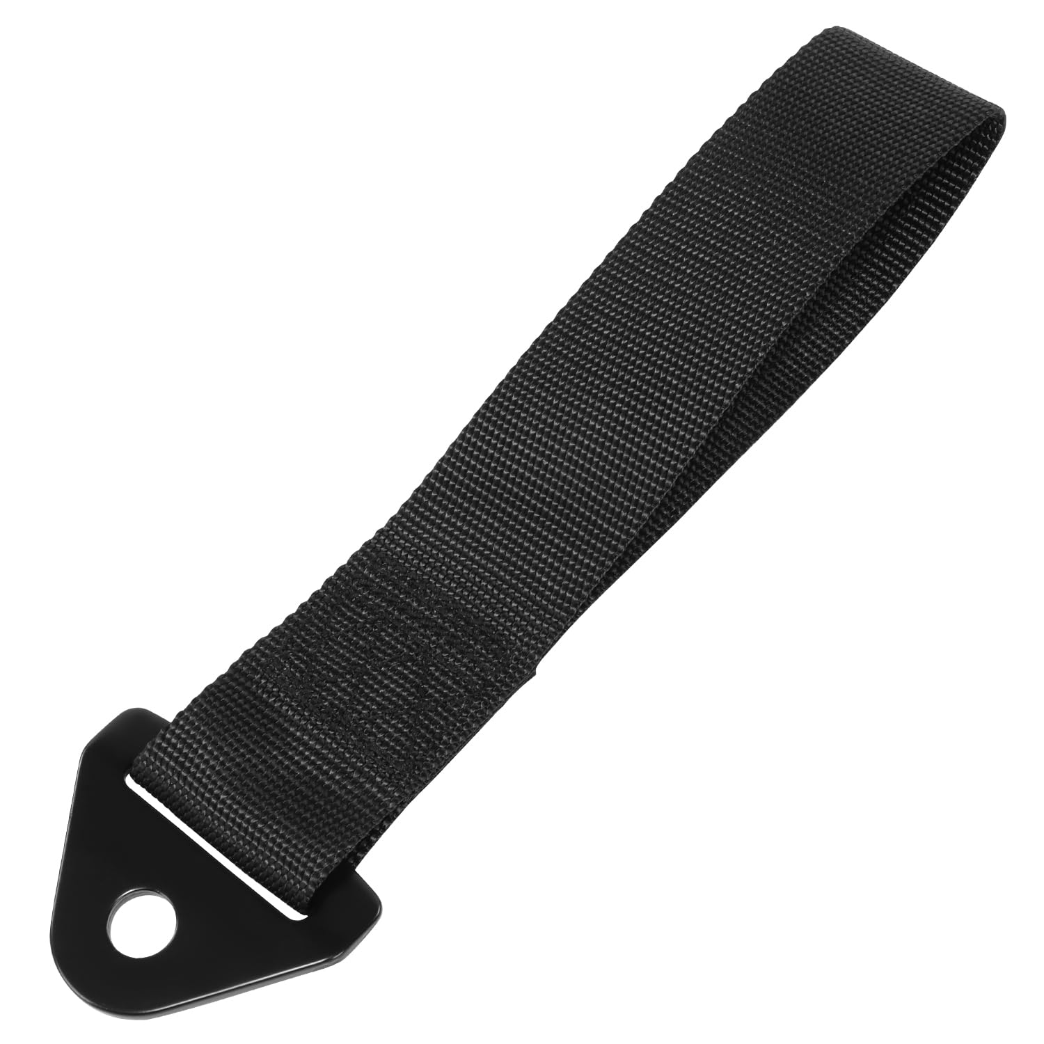 NRG Innovations 1.875 Inches Wide Nylon Belt Front/Rear Bumper Towing Strap, Black, 9.5" Strap Loop / 10.5" Strap to Bolt Eye, TOW-01BK