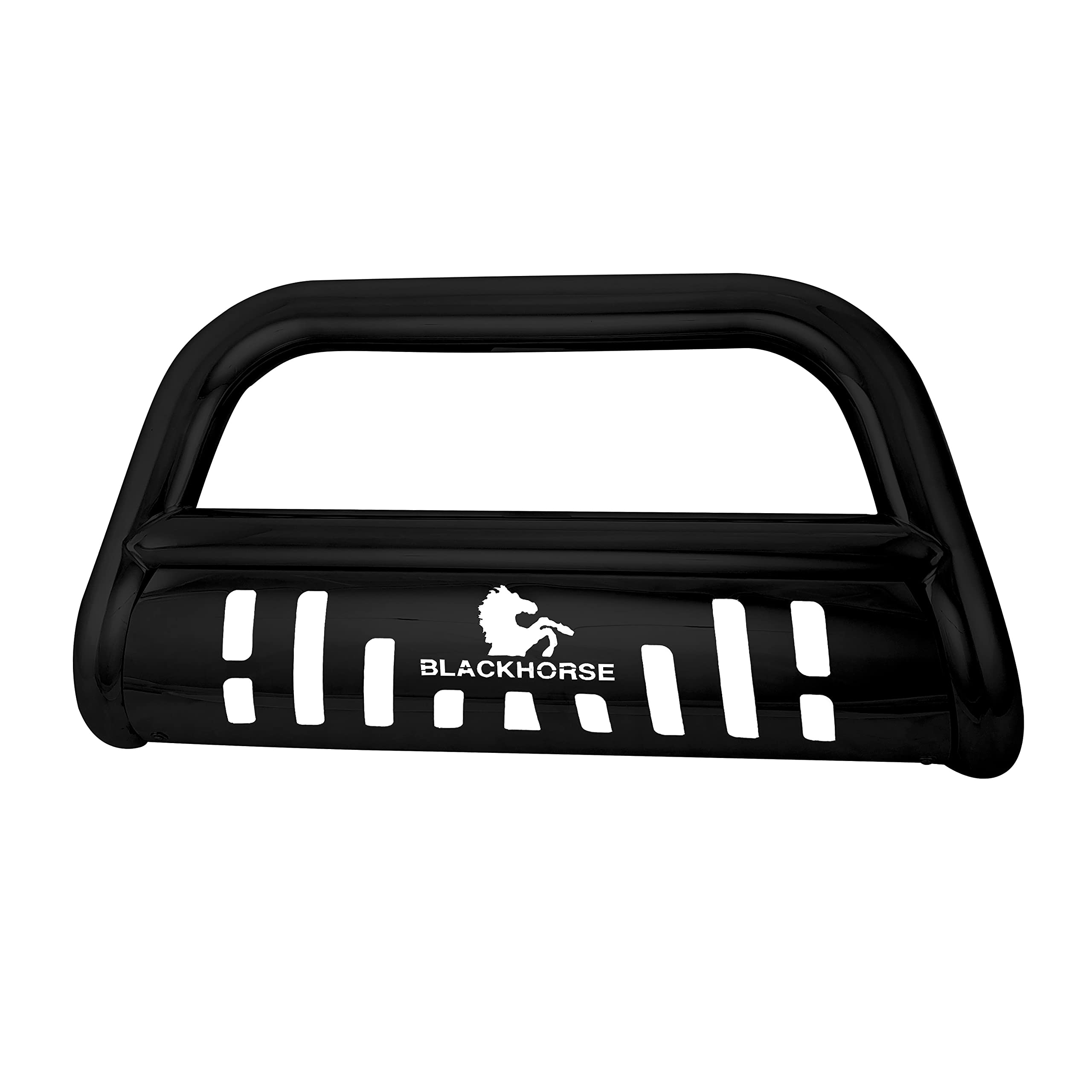 Off Road Black Horse Bull Bar Skid Plate Black Compatible with 2020-2023 Toyota Highlander-CBB-TYF5407SP