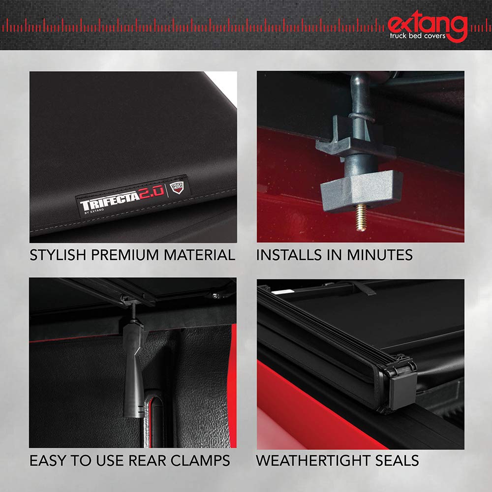 Extang RealTruck Trifecta Toolbox 2.0 Soft Folding Truck Bed Tonneau Cover | 93458 | Fits 2019 - 2025 Chevy/GMC Silverado/Sierra 1500HD (does not fit with factory side sotrage box) 8' 2" Bed (98.2")
