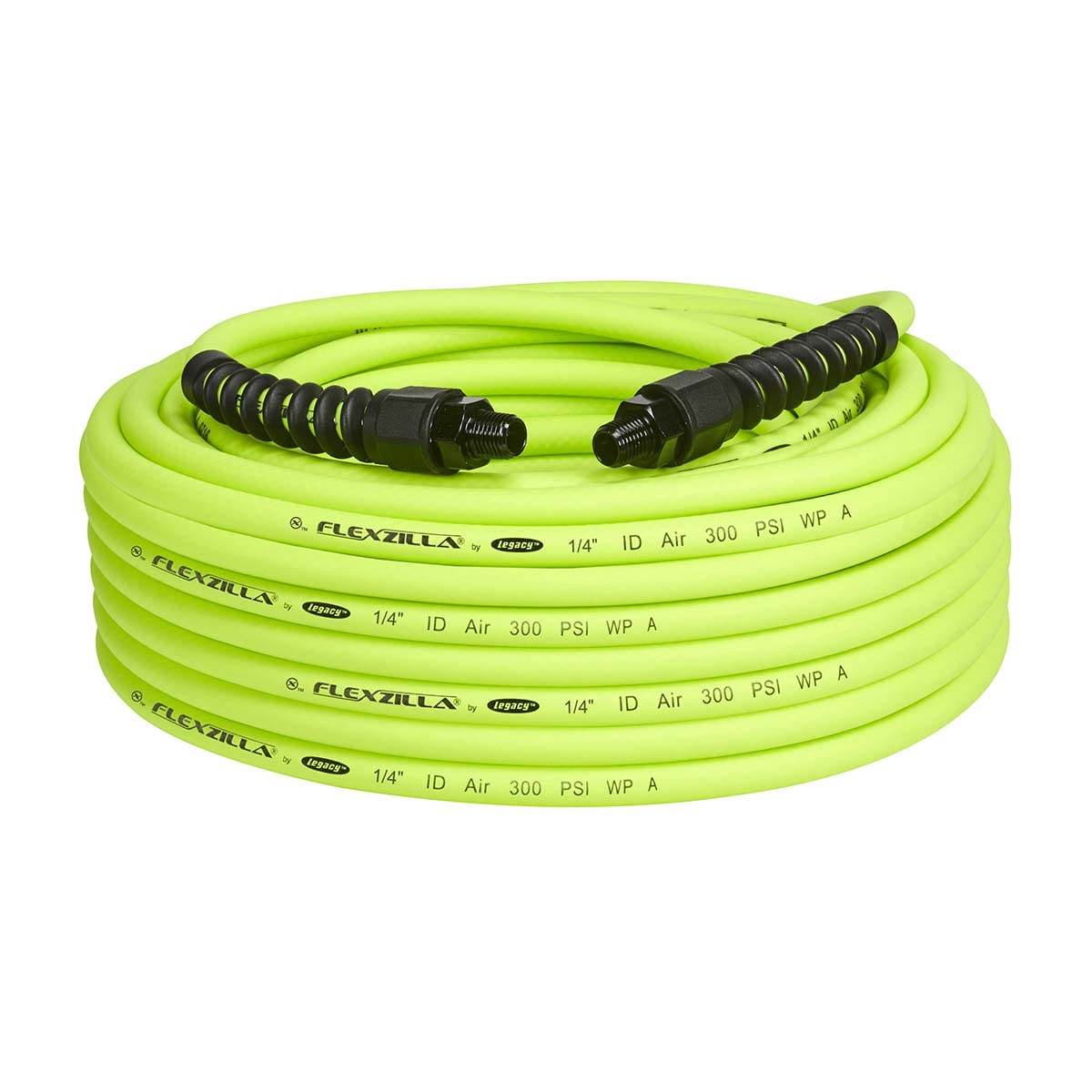Flexzilla ZillaGreen HFZP14100YW2 Pro Air Hose 100 Feet | 1/4" Hose I.D. | All Weather Flexibility | Lightweight and Easy to Handle | Won't Kink Under Pressure