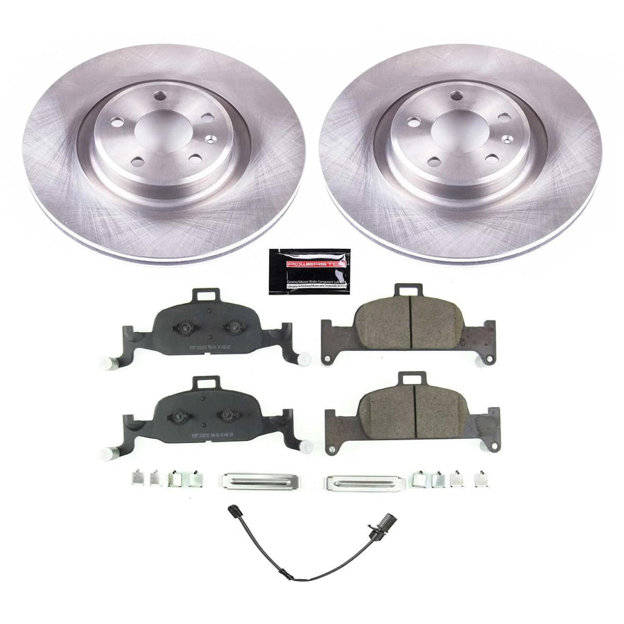 Power Stop KOE8551 Front Brake Kit-OE Brake Rotors & Ceramic Brake Pads For Audi Q5 2018-2022 [Model Specific]