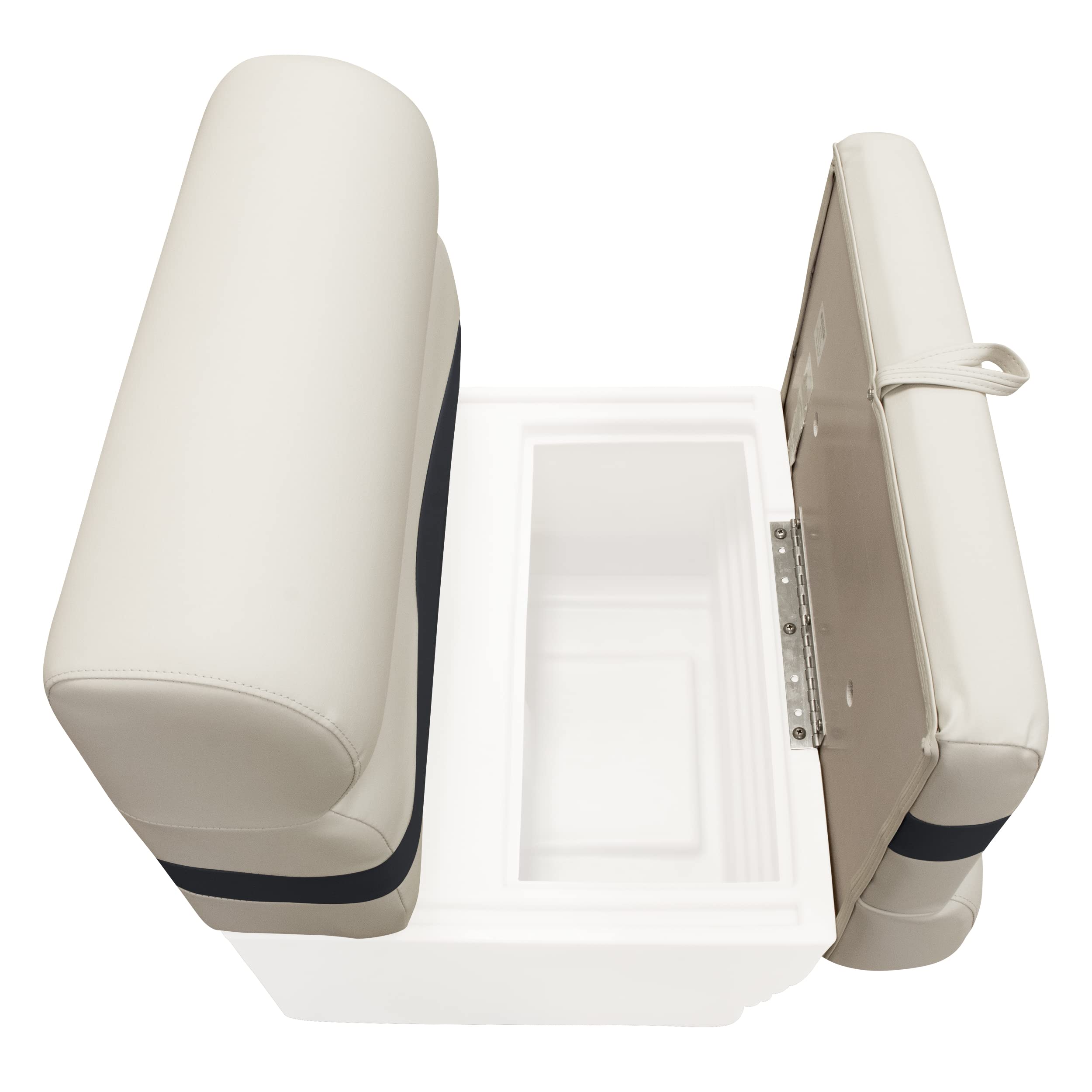 Wise Premier Series BM1143-986 Pontoon 27" Bench Seat Cushion Set, Platinum/Spectra Navy/Cobalt