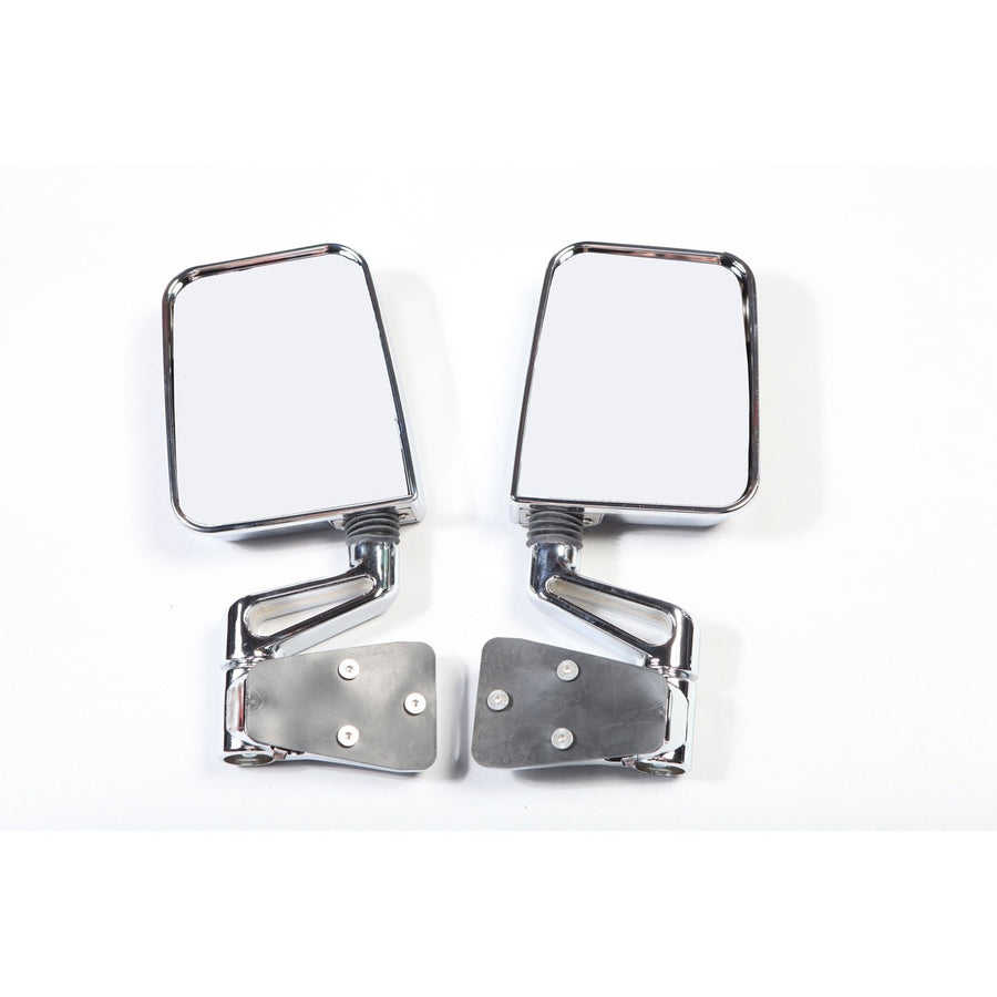 Door Mirror Kit, Chrome | Rugged Ridge, Dual Focus | 11018.01 | Fits 1987-2002 Jeep Wrangler YJ/TJ