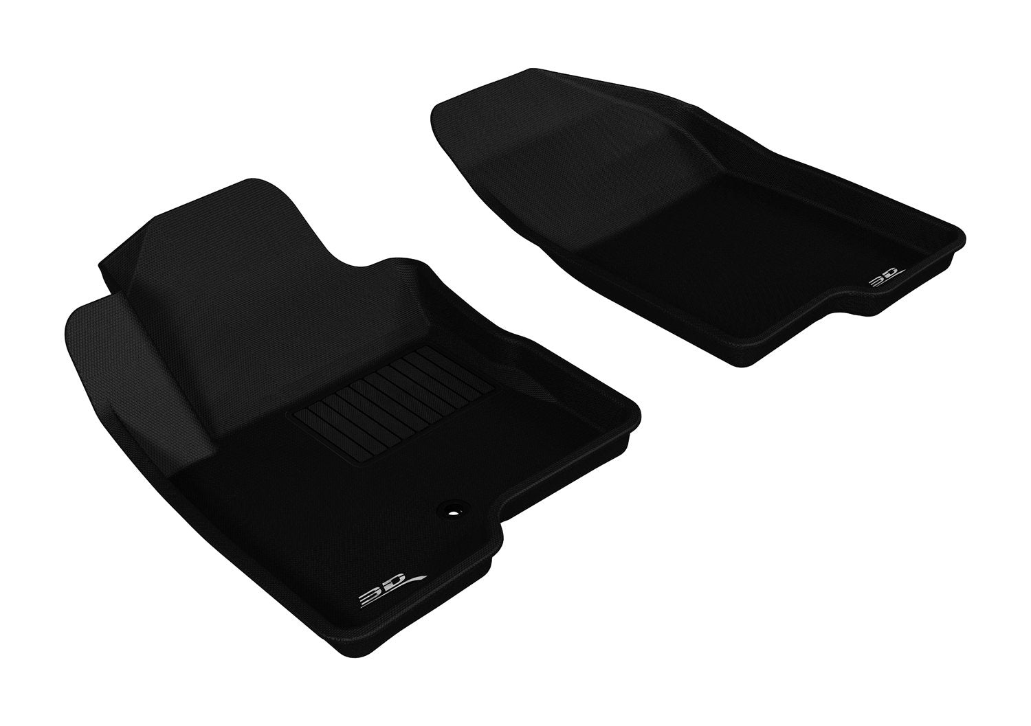 Kagu Floor Mat (Black) 3D MAXpider Custom Fit for 2007-2013 Jeep Compass - 1ST Row