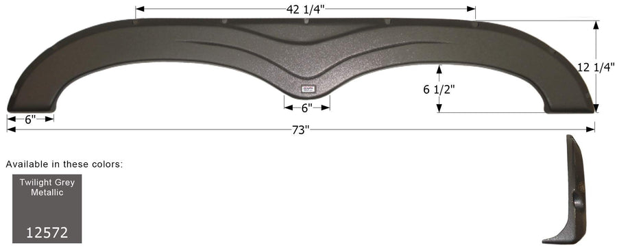 Fender Skirt ICON, Tandem, Keystone, FS2572, Twilight Grey Met