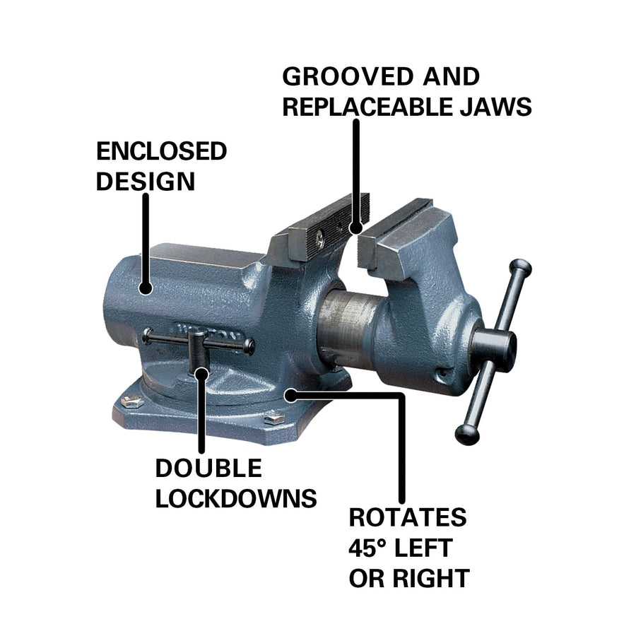 Wilton Bench Vise Super-Junior, 4" Jaw Width, 2-1/4" Jaw Opening, 2" Throat (Model SBV-100)