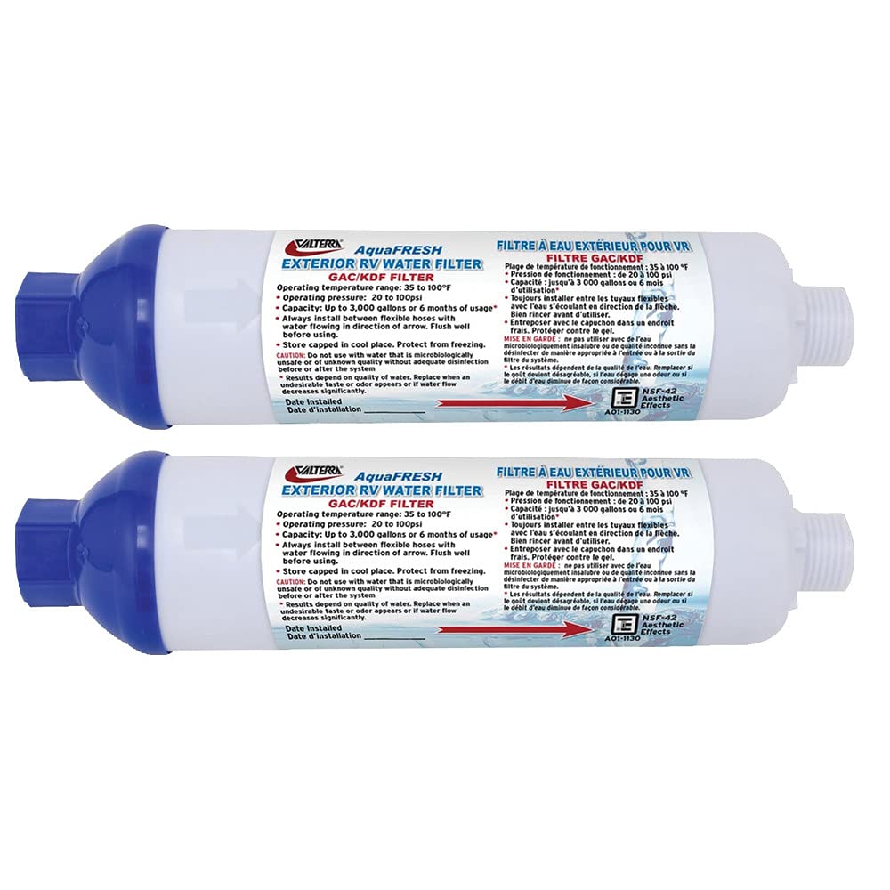Replacement Aquafresh Water Filter, 2 Pack, with Hose Connections