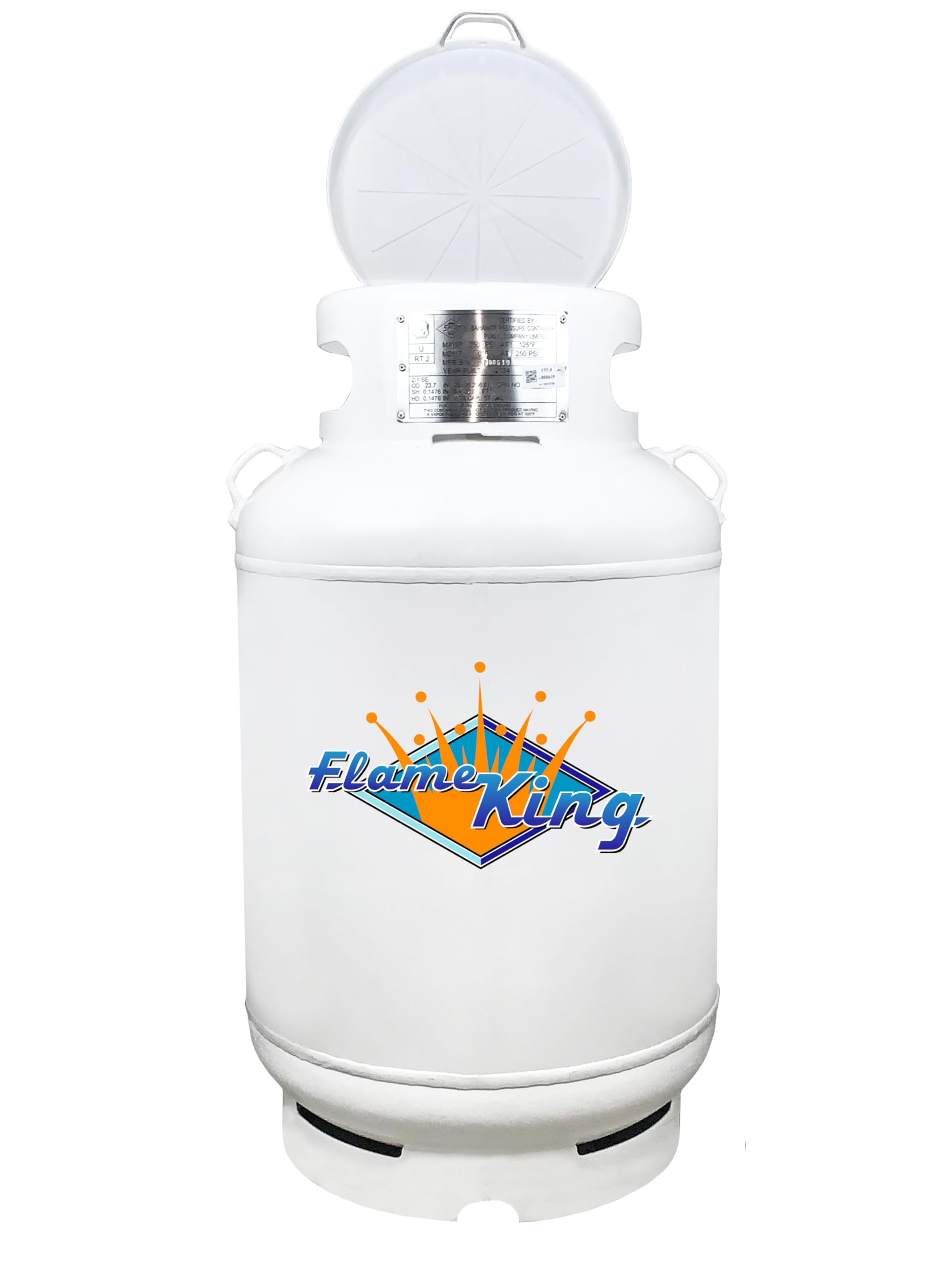Flame King 200-Pound CYL200ASME ASME Propane Tank, Multi-Valves with Accurate Gas Level Gauge
