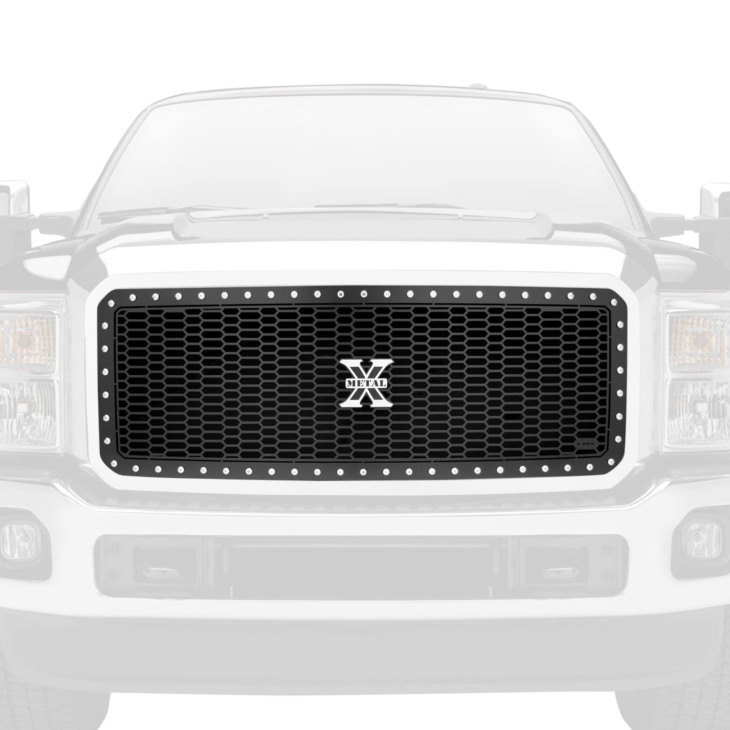 Laser X Grille 2011-2016 Super Duty, Black, 1 Pc, Insert, Chrome Studs - PN #7715461