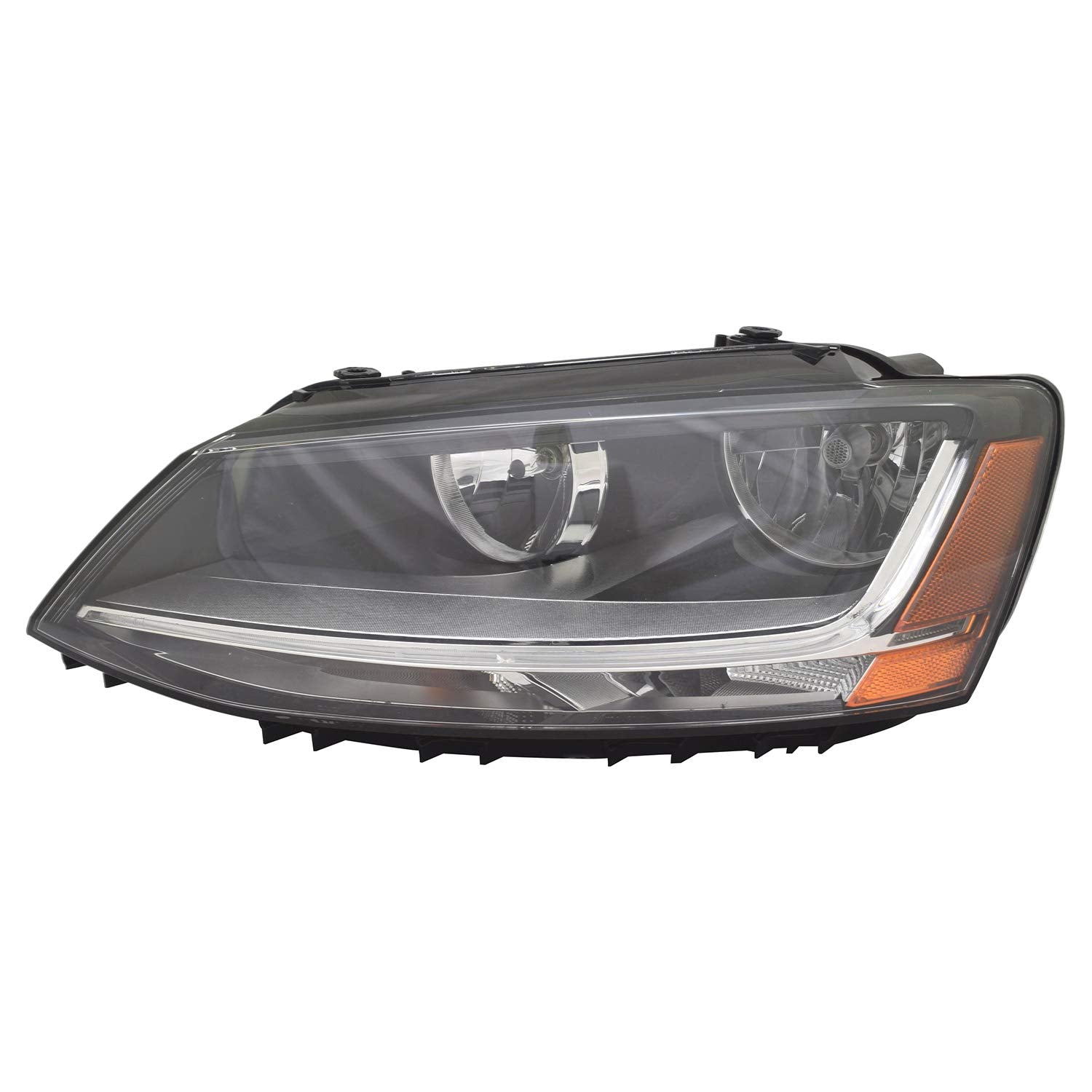 Left TYC Headlight Assembly Compatible with 2017-2018 Volkswagen Jetta