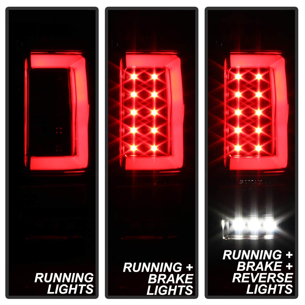 Ford F150 Spyder Auto 5084170 Styleside 04-08 (Not Fit Heritage & SVT) Version 2 Light Bar LED Tail Lights - Black