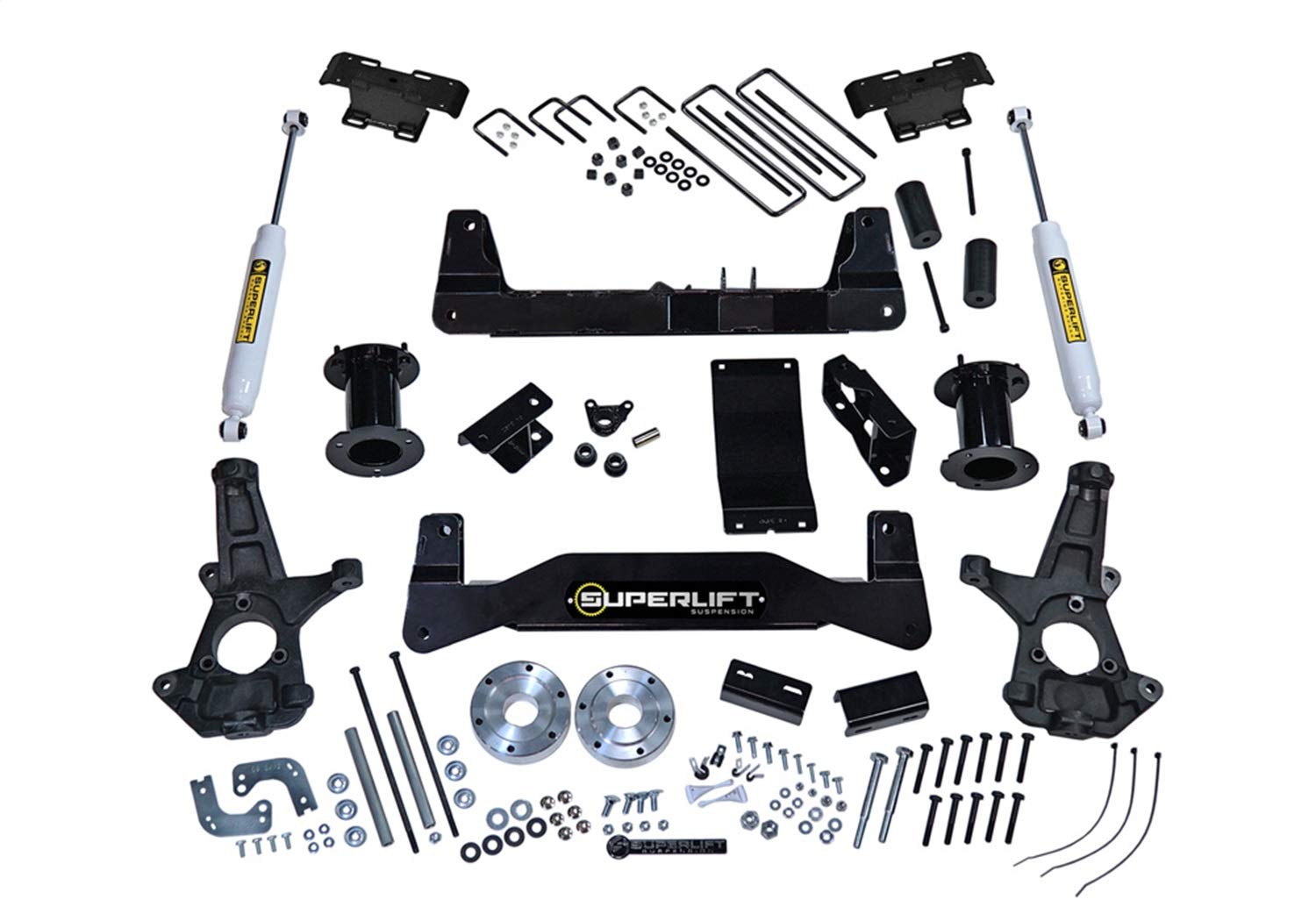 SUPERLIFT SUSPENSION RealTruck 6.5" Lift Kit for Silverado/Sierra | Complete Lift Kit with Strut Spacers & Rear Shadow Shocks | K161 | Fits 2014-2019 Chevrolet Silverado 1500/GMC Sierra 1500 Legacy