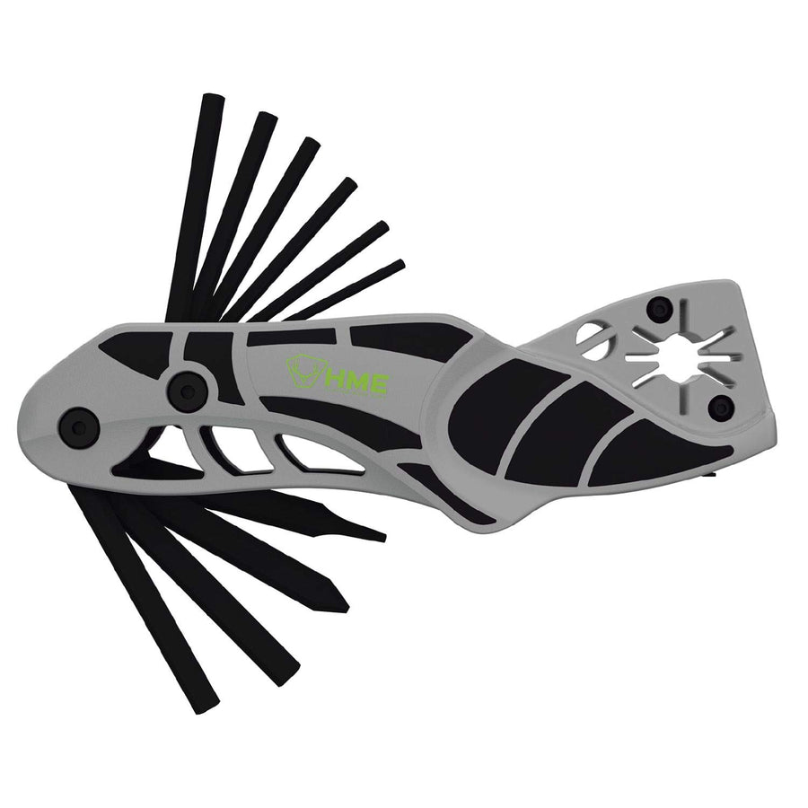 HME Compact Lightweight Pocket Hunting Multi-Functional 14-in-1 Handheld Archery Tool - Wrench/Broadhead Sharpener Combo