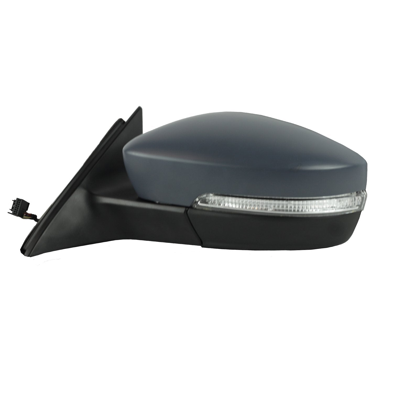 Driver Side Fit Mirror for Volkswagen Passat, Textured Black w/PTM Cover, w/Turn Signal, Memory, Foldaway, w/o Puddle lamp, w/o auto dimming, Heated Power