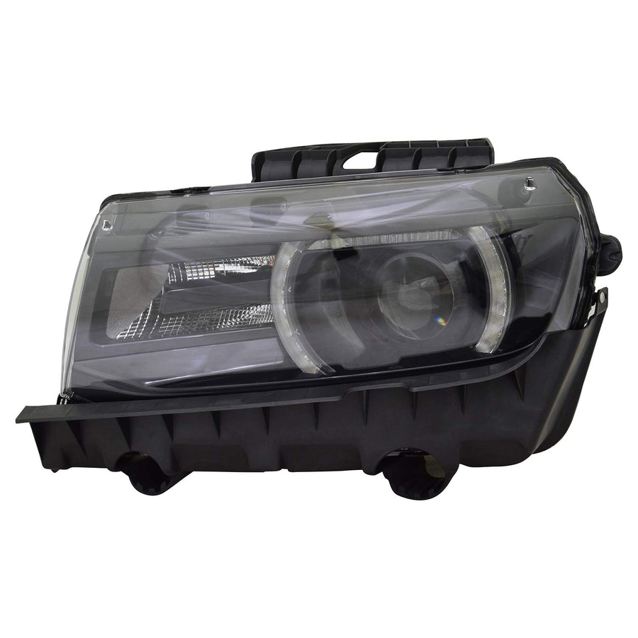 Left TYC Headlight Assembly Compatible with 2014-2015 Chevrolet Camaro