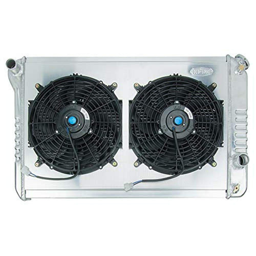 COLD - CASE 12in Fan Kit and Radiators 82-92 Camaro/Firebird 3r, Silver, LMP590AK