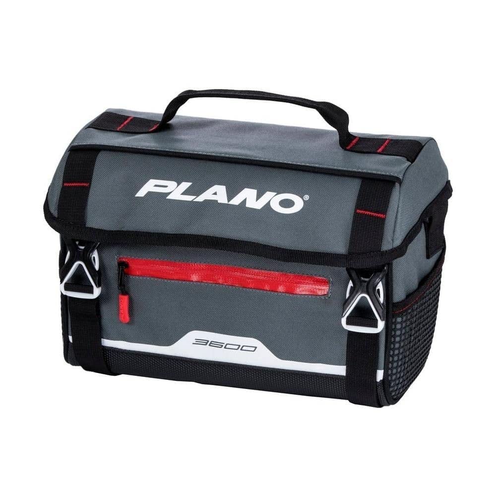 3600 Plano Weekend Series Softsider Tackle Bag, Gray Fabric, Includes 2 3600 Stowaway Utility Tackle Boxes, Soft Fishing Tackle Storage Bag, Water-Resistant
