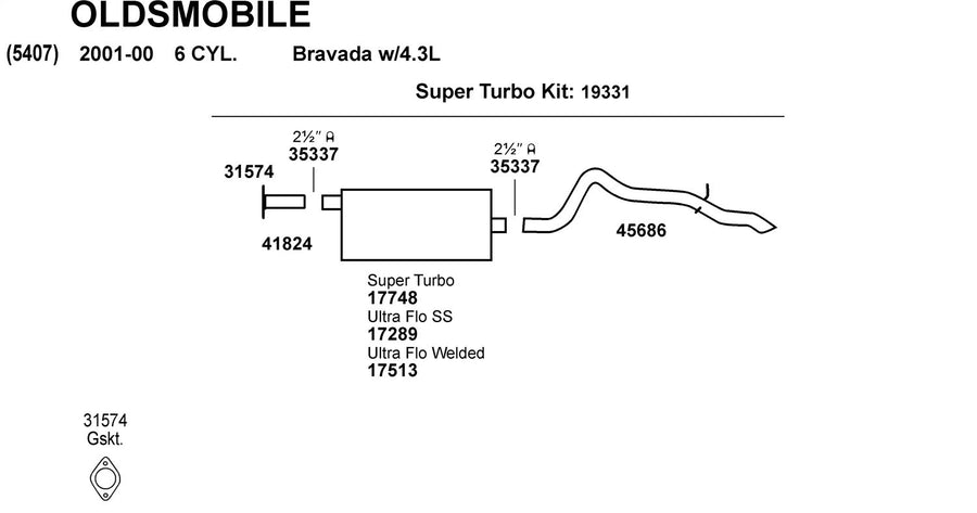 Exhaust Pipe Dynomax 41824 for Chevrolet Blazer